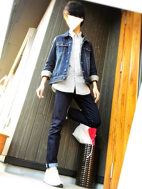「BACK NUMBER（バックナンバー）のアイテム（デニムジャケット）」を使った、peaceさん（メンズ・177cm）の春コーディネート