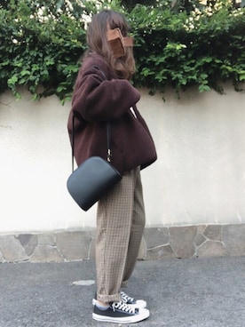 「ハーフムーンバック」｜「アイテム（その他アウター）」を使った、noncoさん（レディース・165cm）の秋コーディネート