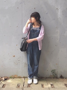 「MHL.」｜「アイテム（オールインワン・サロペット）」を使った、ユカさん（レディース・153cm）の夏コーディネート