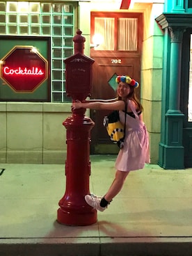 「ZARA（ザラ）のアイテム（One piece dress、ピンク系）」を使った、ぽにょさん（レディース・157cm）の夏コーディネート