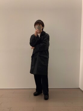 「no brand（ノーブランド）のアイテム（トレンチコート）」を使った、shuikeda30さん（メンズ・162cm）の秋コーディネート