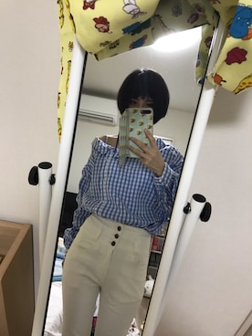 「dazzlin（ダズリン）のバックＷレースアップスキニーパンツ（デニムパンツ）」を使った、ハリ坊さん（レディース・155cm）の夏コーディネート