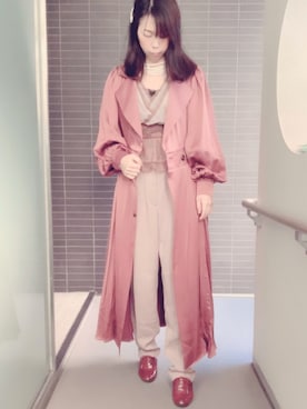 「LA BELLE ETUDE（ラベルエチュード）のアイテム（ネックレス）」を使った、くぅさん（レディース・157cm）の冬コーディネート