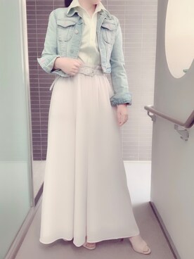 「LA BELLE ETUDE（ラベルエチュード）のアイテム（パンツ）」を使った、くぅさん（レディース・157cm）の春コーディネート