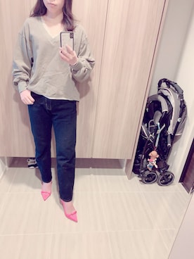 「LA BELLE ETUDE（ラベルエチュード）のアイテム（その他シューズ）」を使った、くぅさん（レディース・157cm）の春コーディネート