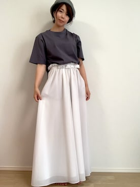 「LA BELLE ETUDE（ラベルエチュード）のアイテム（ハンチング/ベレー帽）」を使った、くぅさん（レディース・157cm）の秋コーディネート