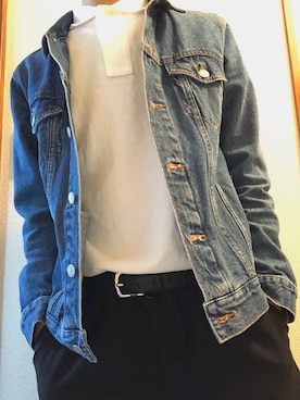 「Right-on（ライトオン）のアイテム（デニムジャケット）」を使った、ASAHIさん（メンズ・171cm）の春コーディネート
