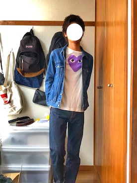 「Right-on（ライトオン）のアイテム（デニムジャケット）」を使った、ASAHIさん（メンズ・171cm）の春コーディネート