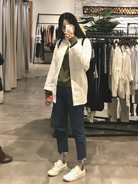 「アイテム（グラス/マグカップ/タンブラー、レッド系）」を使った、Mietuotuoさん（レディース・166cm）の春コーディネート