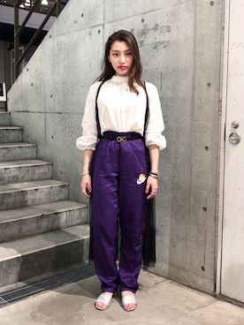 「メタリックサンダル」｜akarisaitoさん（レディース・164cm）の春コーディネート