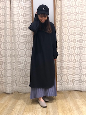 「earth music&ecology（アースミュージックアンドエコロジー）のアイテム（ワンピース）」を使った、miyuchim0015さん（レディース・150cm）の秋コーディネート
