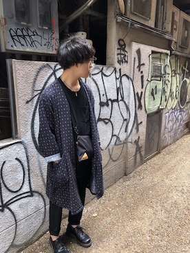 「Dr. Martens（ドクターマーチン）のDr.Martens (ドクターマーチン)/1461 3EYE GIBSON SHOES（その他シューズ）」を使った、るるるさん（メンズ・169cm）の秋コーディネート