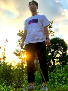 「ランニングシューズ」｜「UNIQLO（ユニクロ）のアイテム」を使った、竹丸さん（メンズ・170cm）の夏コーディネート