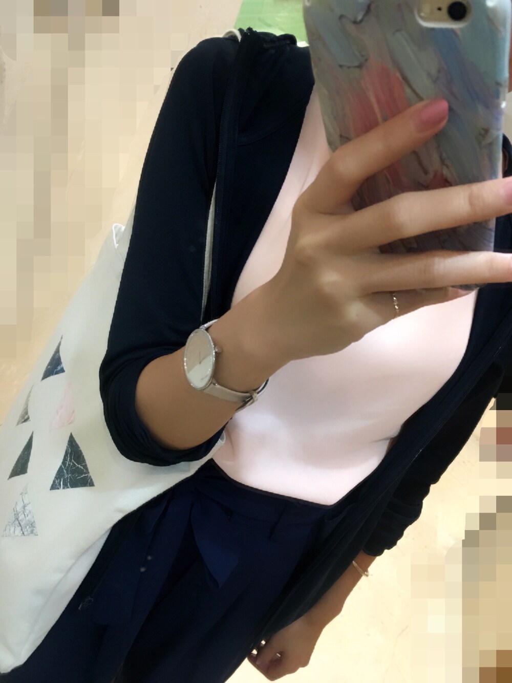 「UNIQLOのアイテム（スタジャン、ブルー系）」を使った、frolinさん（レディース・158cm）の秋コーディネートの1枚目の写真