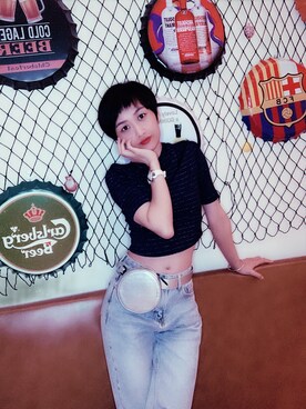 「腰包」｜frolinさん（レディース・158cm）の夏コーディネート