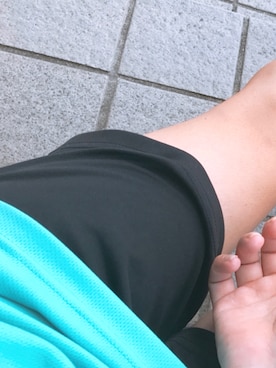 「MIZUNO（ミズノ　）のアイテム（パンツ、ブラック系）」を使った、𝚁𝚒𝚘さん（レディース・148cm）の夏コーディネート
