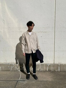 「#秋コーデ」｜「アイテム（ジャケット/アウター）」を使った、hashimoto yutaさん（メンズ・175cm）の冬コーディネート