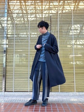 UNITED TOKYO（ユナイテッドトウキョウ）のノーカラーコートを使った