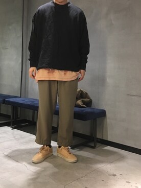 「DIESEL（ディーゼル）のアイテム（Tシャツ/カットソー）」を使った、Tさん（メンズ・184cm）の春コーディネート