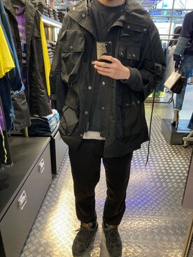 「DIESEL（ディーゼル）のアイテム（ナイロンジャケット）」を使った、Tさん（メンズ・184cm）の冬コーディネート