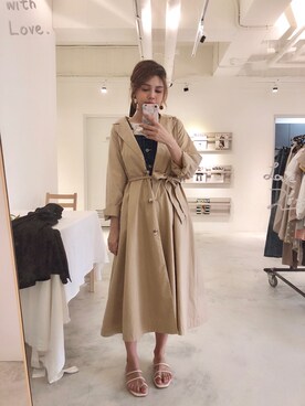 「LOVFEE（ラッフィ）のアイテム（ジャケット/アウター）」を使った、Layla Linさん（レディース・160cm）の秋コーディネート