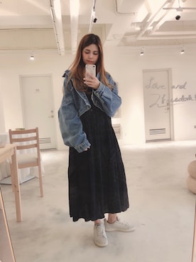「LOVFEE（ラッフィ）のアイテム（ジャケット/アウター）」を使った、Layla Linさん（レディース・160cm）の秋コーディネート