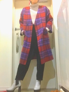 「HARE（ハレ）のアイテム（その他アウター）」を使った、Ayane さん（レディース・175cm）の冬コーディネート