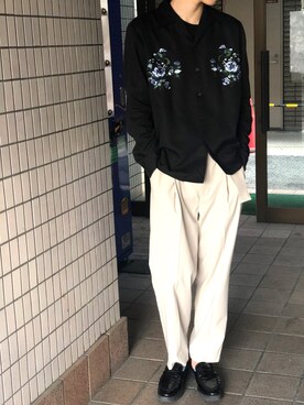 「CLANE（クラネ）のアイテム（その他パンツ）」を使った、yoshiさん（メンズ・180cm）の春コーディネート