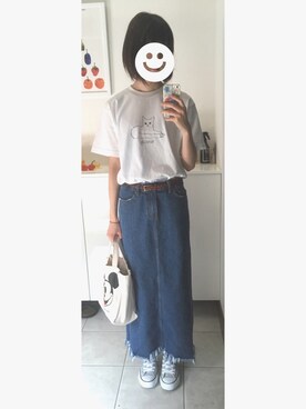 「allstar」｜「アイテム（スカート）」を使った、Meiさん（レディース・159cm）の夏コーディネート