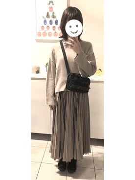 Meiさんの「S シャドウストライプ プリーツスカート」を使ったコーディネート