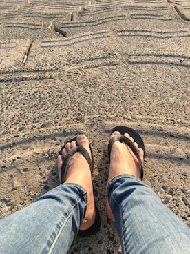 「havaianas（ハワイアナス）のアイテム（サンダル）」を使った、万太郎さん（メンズ・167cm）の冬コーディネート