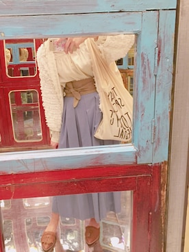 「NICE CLAUP（ナイスクラップ）のアイテム（その他アウター）」を使った、La.Uさん（レディース・172cm）の春コーディネート