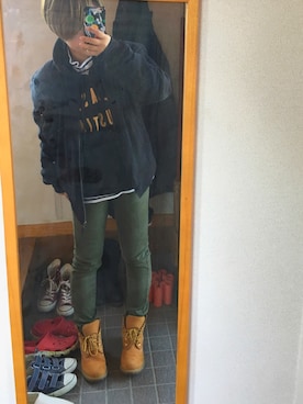 「ROXD（ロッド）のアイテム（トップス）」を使った、ろいどさん（レディース・151cm）の春コーディネート