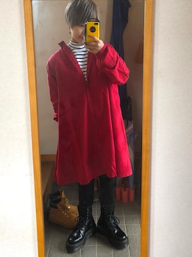 「アイテム（シャツワンピース）」を使った、ろいどさん（レディース・152cm・20代）の秋コーディネート