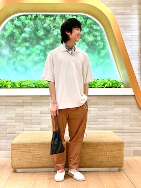 「La Manual Alpargatera（マヌアル・アルパルガテラ）のアイテム」を使った、nakayamaさん（メンズ・175cm）の夏コーディネート