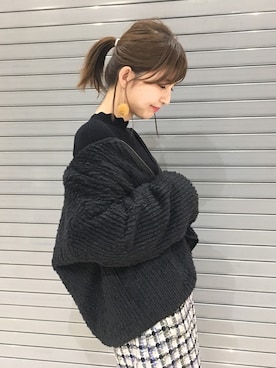 「mystic（ミスティック）のアイテム（ブルゾン）」を使った、shiraiさん（レディース・160cm）の秋コーディネート