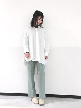 「mystic（ミスティック）のアイテム（ブーティ）」を使った、shiraiさん（レディース・160cm）の冬コーディネート