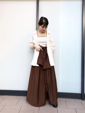 「mystic（ミスティック）のアイテム（タンクトップ）」を使った、shiraiさん（レディース・160cm）の秋コーディネート