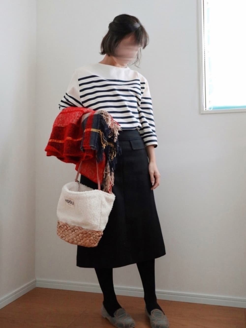 SLOBE IENA ミモレ丈 メルトンAラインスカート　40 SLOBE IENA（スローブイエナ）の「JSメルトンAラインスカート