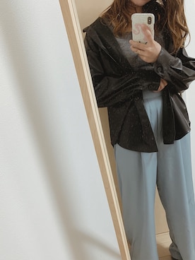 「e.r.g*（イーアールジー）のアイテム」を使った、nyanchuさん（レディース・159cm）の秋コーディネート