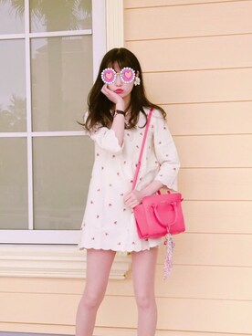 「ダズリン」｜「アイテム（その他）」を使った、りなぴよさん（レディース・170cm）の春コーディネート