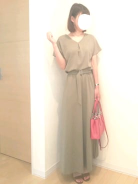 「フープイヤリング」｜はんな☆さん（レディース・159cm）の夏コーディネート