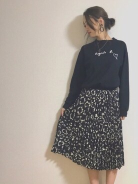 「Marc by Marc Jacobs（マークバイマークジェイコブス）のアイテム（ネックレス）」を使った、mina.さん（レディース・170cm）の秋コーディネート