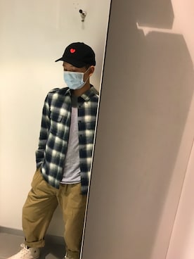 「H&M（エイチ・アンド・エム）のアイテム（シャツ/ブラウス）」を使った、Feitanさん（メンズ・171cm）の夏コーディネート