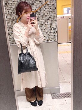 「アイテム（シャツワンピース）」を使った、おむつさん（レディース・163cm・20代）の秋コーディネート