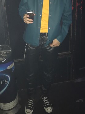 「CANNABIS（カンナビス）のアイテム（その他アウター）」を使った、W1Wさん（メンズ・182cm）の春コーディネート