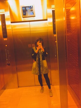 「no brand（ノーブランド）のアイテム（デニムジャケット、ブルー系）」を使った、ZitaZZQさん（レディース）の冬コーディネート