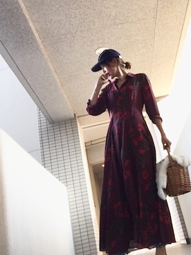 「アキコーデ」｜「アイテム（シャツワンピース）」を使った、chan-miさん（レディース・163cm）の秋コーディネート