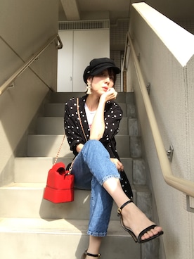 「ハイウエストストレートジーンズ」｜chan-miさん（レディース・163cm）の春コーディネート