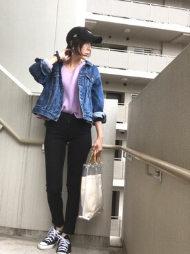 「ラベンダー」｜chan-miさん（レディース・163cm）の春コーディネート